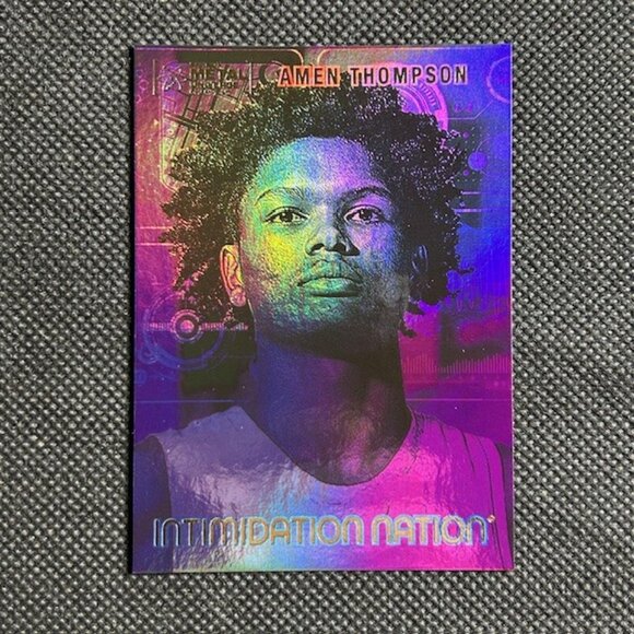 2022 SkyBox Metal Universe Champions #IN-14 Amen Thompson Intimidation Nation - Picture 1 of 2